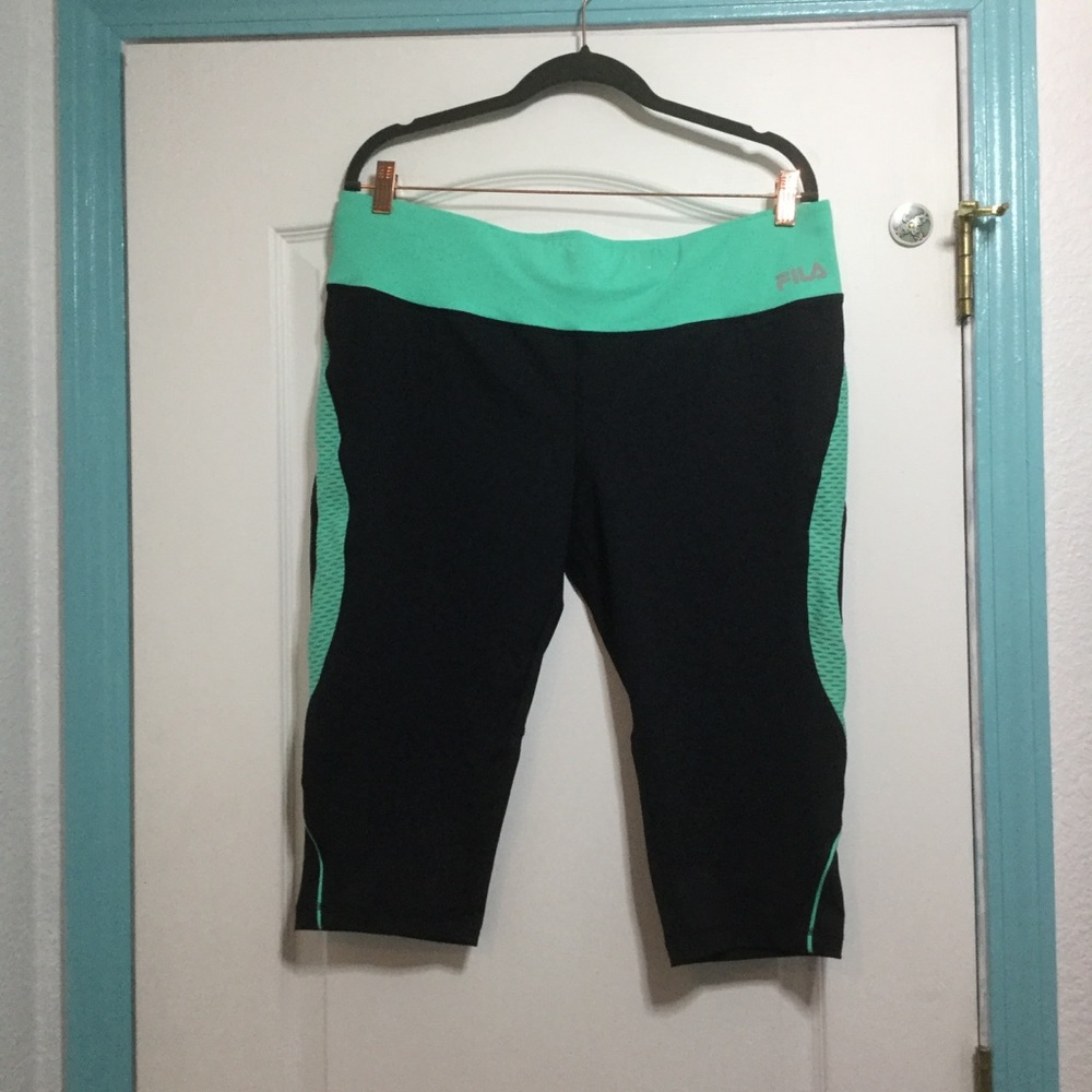 Black and teal work out shorts